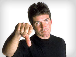 Cowell, not impressed